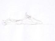 akt zeichnung mit einer linie - figürliche skizzen -  möhnesee 2016 - julian jacobs
